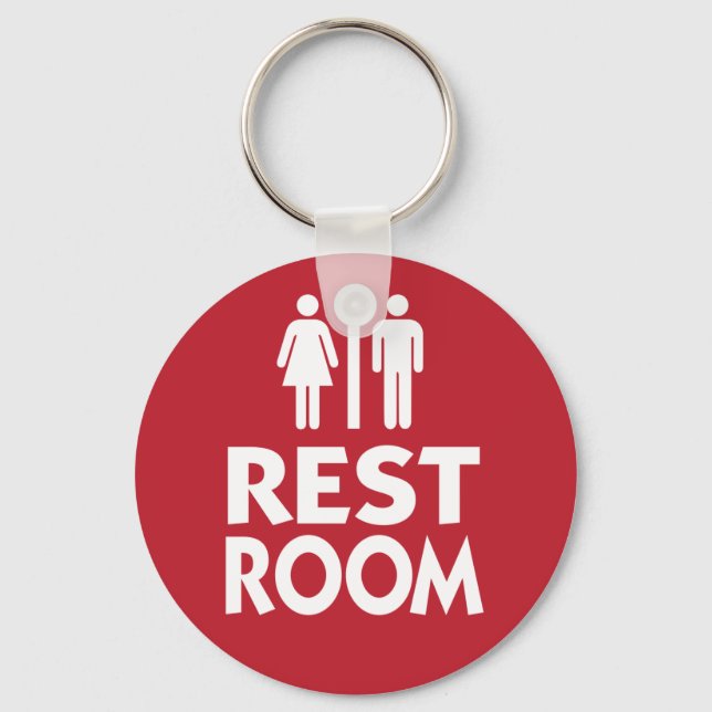 Restroom Keys for office or business Key Ring (Front)