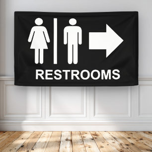Restroom Sign Arrow