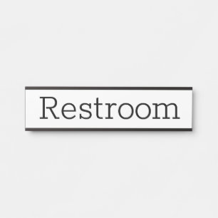 Restroom Sign Hanging Door Signs Name Plate