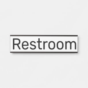 Restroom Sign Hanging Door Signs Name Plate