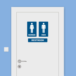 Restroom Sign Sticker Set