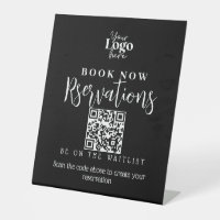 Resturant reservation modern script Pedestal Sign