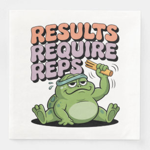 Results Require Reps Napkin