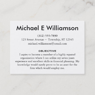 Resume Business Cards