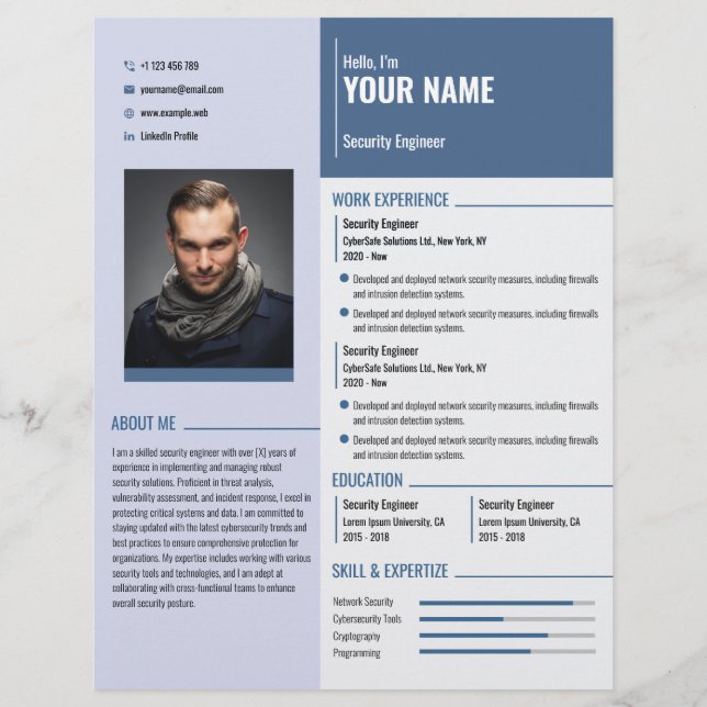 Resume CV Template (Back)