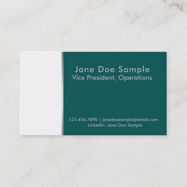 Résumé networking cards Green and White (Front)