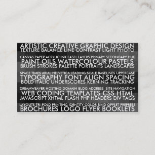 Resume Style - Black Business Card