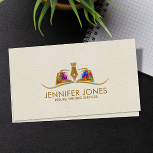 Resume Writing Services Colourful Professional  Business Card