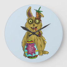 Resurrection Bunny Round Wall Clock