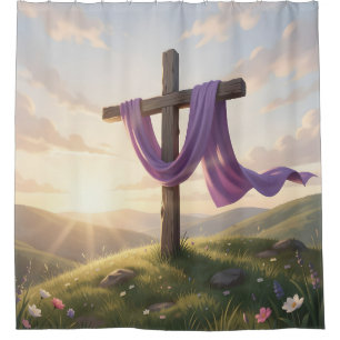 Resurrection Dawn – Christian Easter Art Shower Cu Curtain