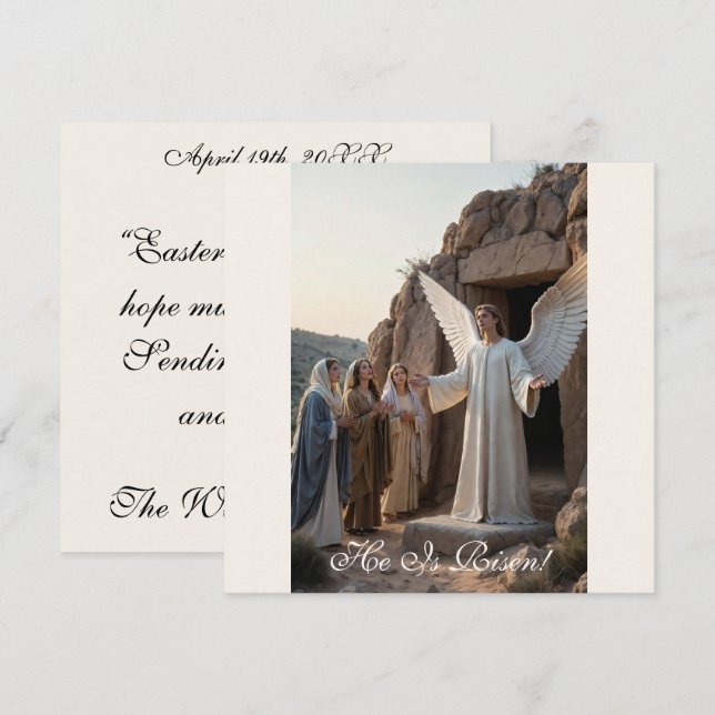 Resurrection Image Angel Three Women Greetings Card (Front/Back)