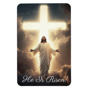 Resurrection Image Jesus in Clouds Greetings Magnet