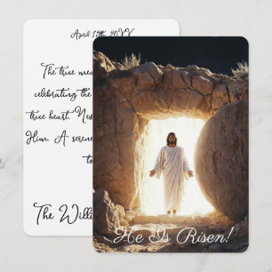 Resurrection Jesus Emerging from Grave Greetings Card