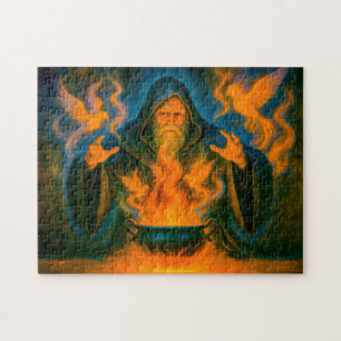 Resurrection mage in dark oil painting style jigsaw puzzle