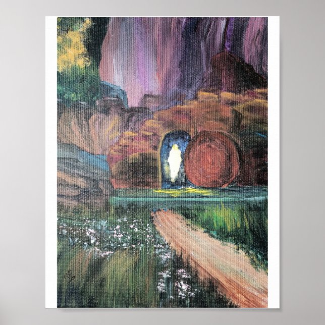 Resurrection Morning Acrylic Original Art Poster (Front)