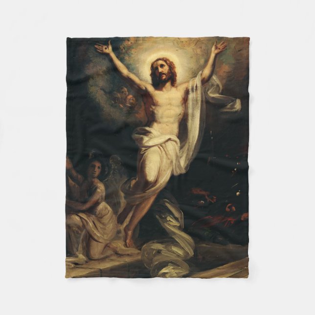 Resurrection of Christ by Robert Wilhelm Ekman  Fleece Blanket (Front)