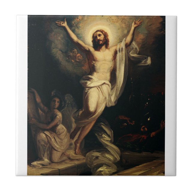 Resurrection of Christ by Robert Wilhelm Ekman  Tile (Front)