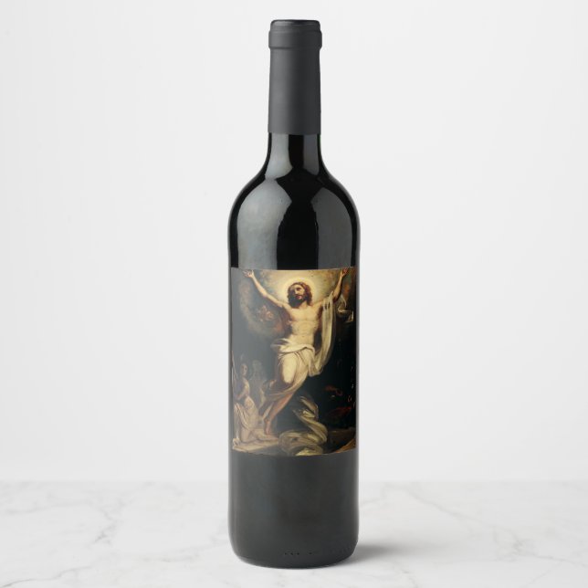 Resurrection of Christ by Robert Wilhelm Ekman  Wine Label (Front)