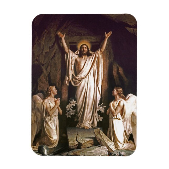 Resurrection of Christ. Fine Art Easter Gift  Magnet (Vertical)
