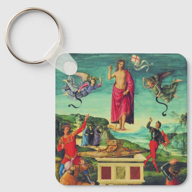 Resurrection of Jesus Christ by Raphael Key Ring (Front)