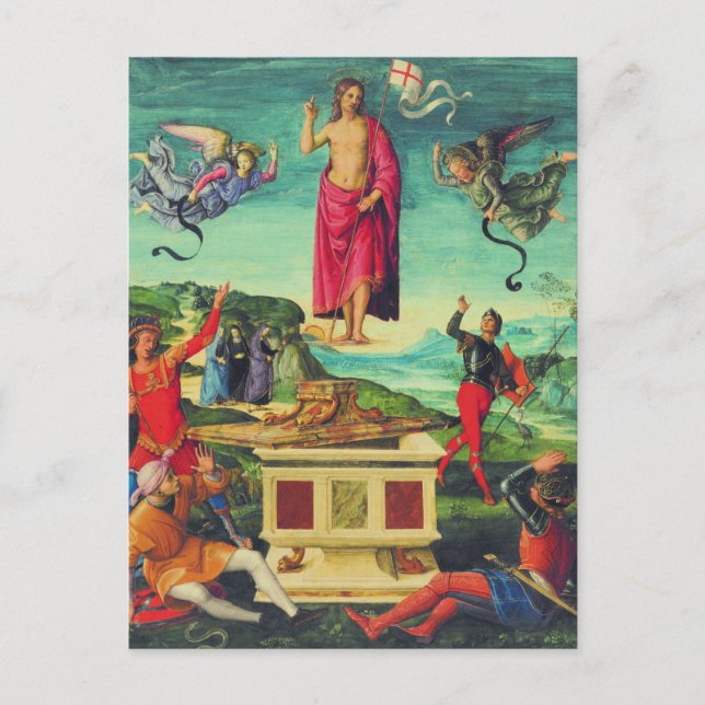 Resurrection of Jesus Christ by Raphael Postcard (Front)