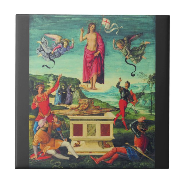 Resurrection of Jesus Christ by Raphael Tile (Front)