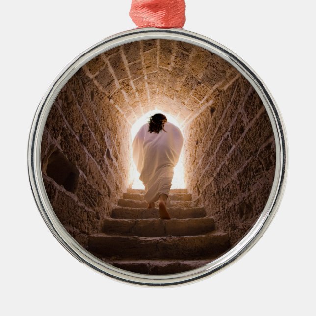 Resurrection of Jesus Christ Metal Tree Decoration (Front)