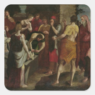Resurrection of Lazarus 2 Square Sticker