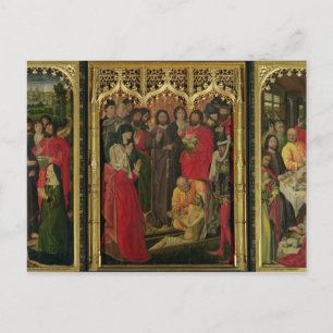 Resurrection of Lazarus Triptych; The Raising of L Postcard
