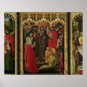 Resurrection of Lazarus Triptych; The Raising of L Poster