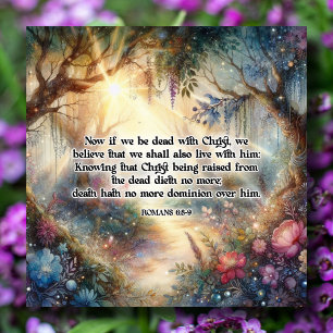 Resurrection Scripture Verse Woodland Easter Holiday Card