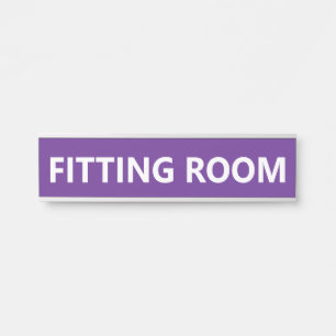 Retail Business Purple Fitting Room Door Sign