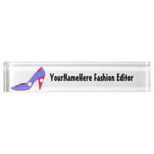 Retail Fashion Shoe Design Nameplate