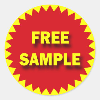 RETAIL SALE BADGE - FREE SAMPLE CLASSIC ROUND STICKER