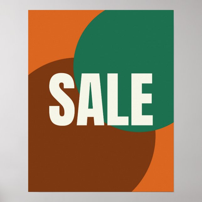 Retail Sale Sign, Modern Retro Aesthetic Sale Poster (Front)