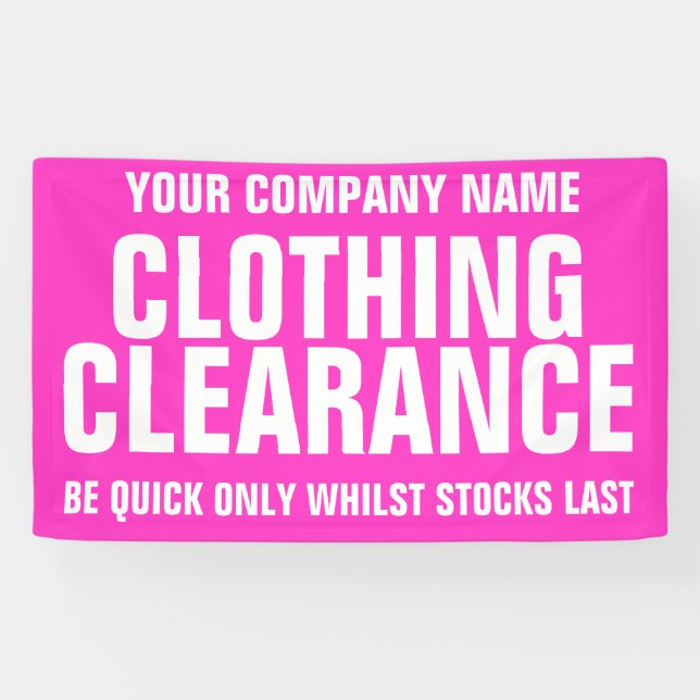 Retail sale store shop business signage banner (Horizontal)