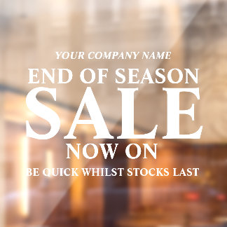 Retail sale store shop business signage white