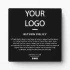 Retail Store/Boutique Return Policy Sign