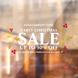 Retail store shop business early christmas sale