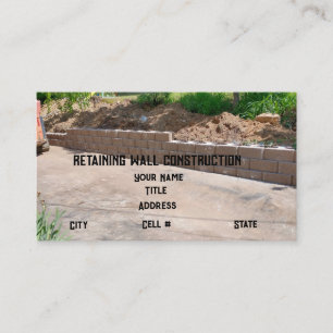 Retaining Wall Construction Business Card