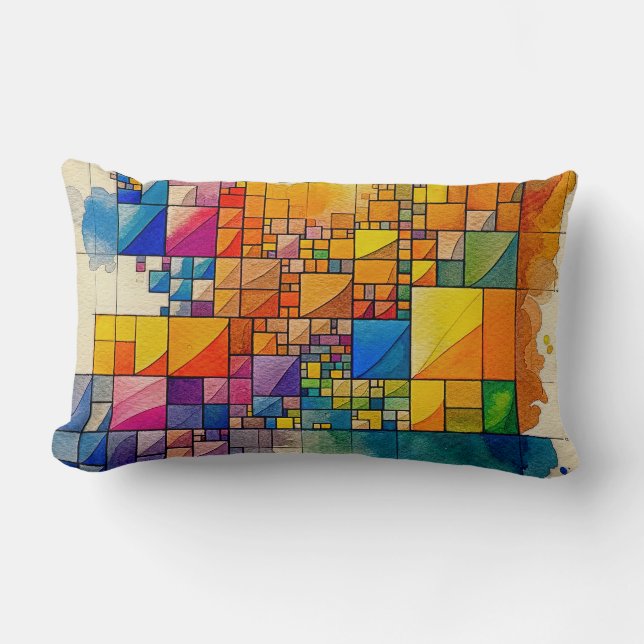 Retangles Throw Pillow (Front)