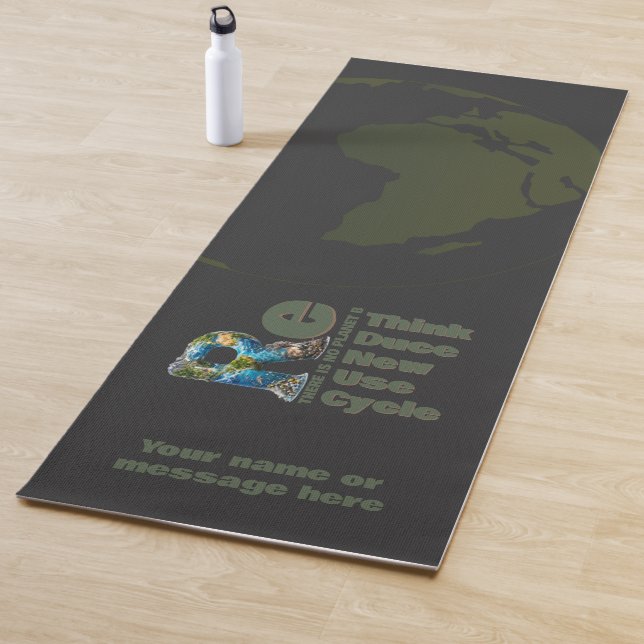 Rethink Reduce Renew Reuse Recycle Save earth Yoga Mat (In Situ)