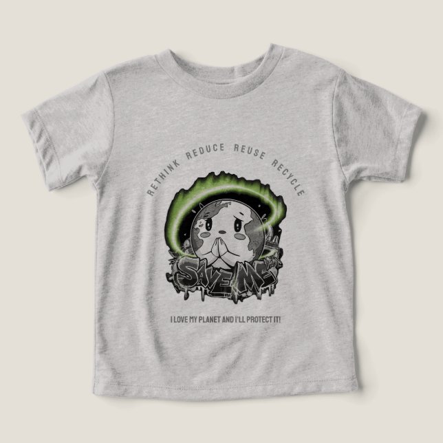 Rethink Reduce Reuse Recycle Save Earth (Design Front)