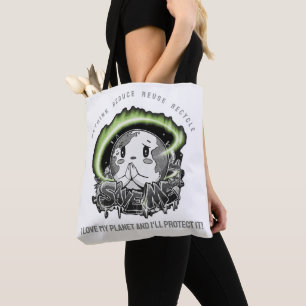 Rethink Reduce Reuse Recycle Save Earth Tote Bag