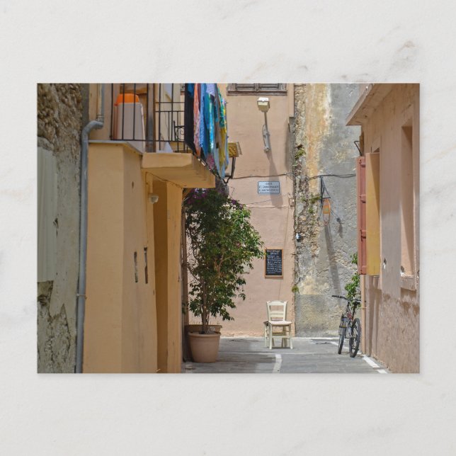 Rethymno Summer Backstreet Postcard (Front)