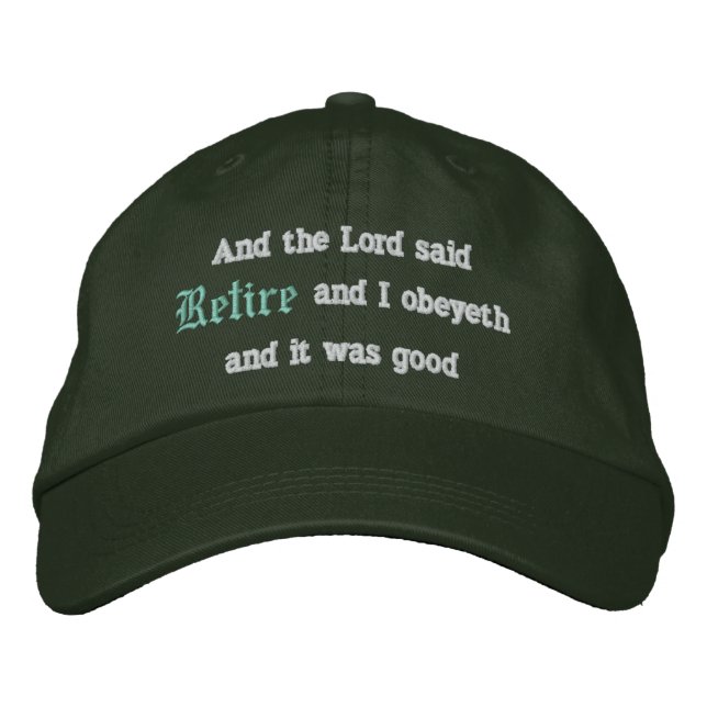 Retire Embroidered Hat (Front)