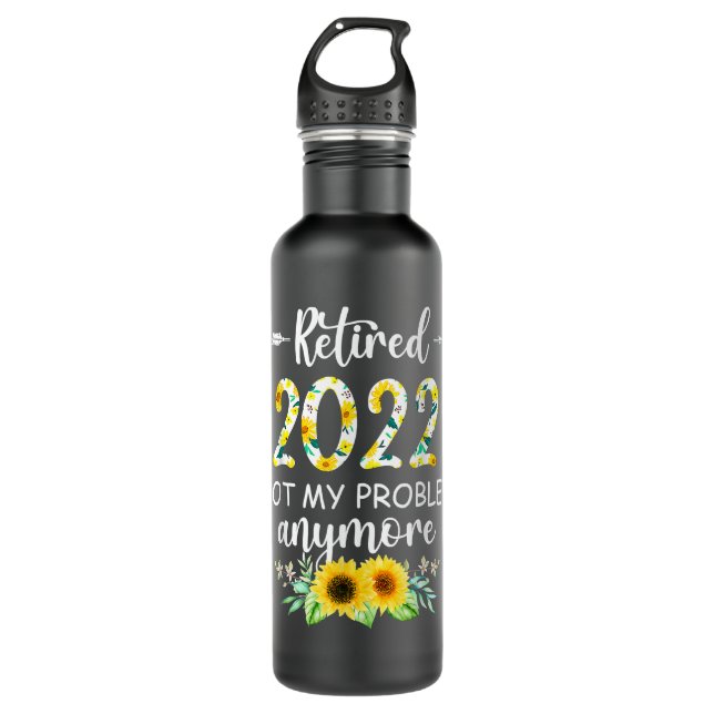 Retired 2022 Funny Retirement Gifts For Women 2022 710 Ml Water Bottle (Front)
