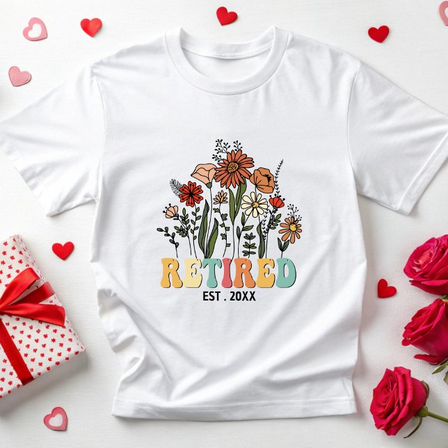 Retired 2025 Floral Women Retirement Party T-Shirt (Creator Uploaded)