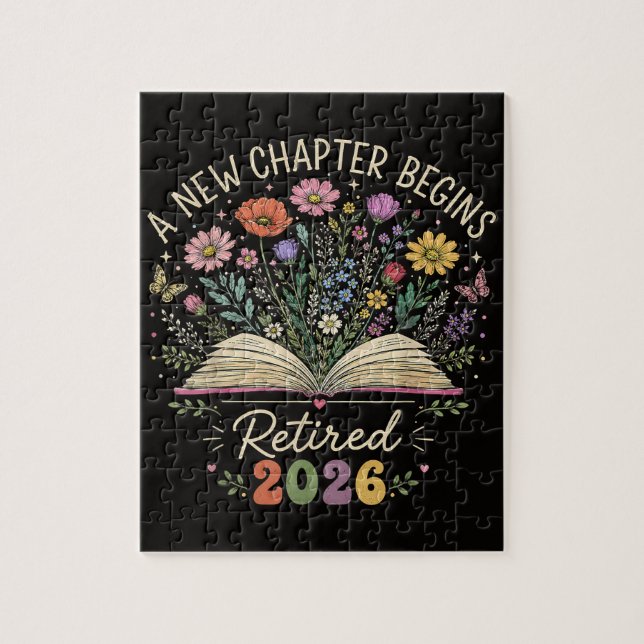 Retired 2026 A New Chapter Begins Retirement Jigsaw Puzzle (Vertical)