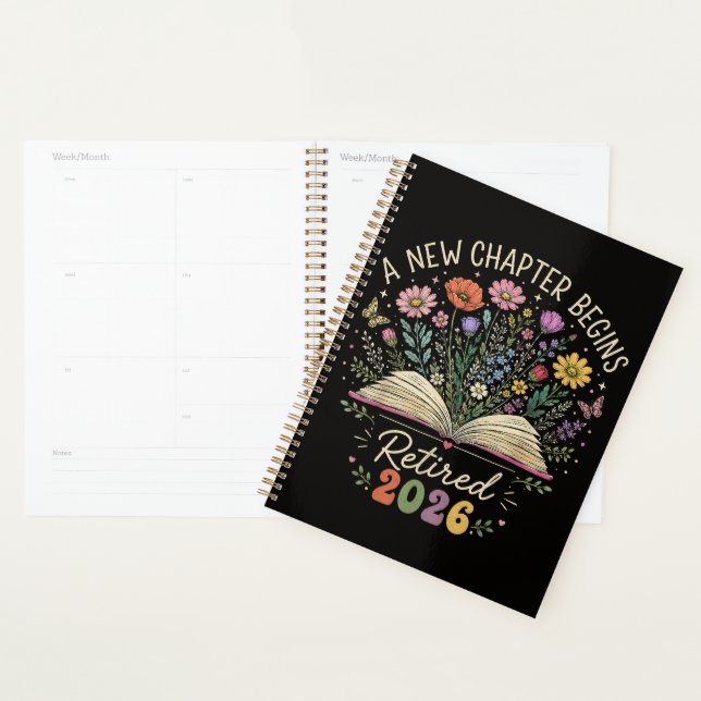 Retired 2026 A New Chapter Begins Retirement Planner (Display)